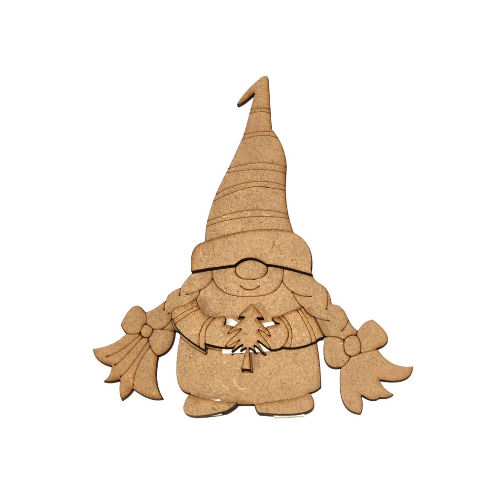 silueta-madera-gnomo-chica-navidad