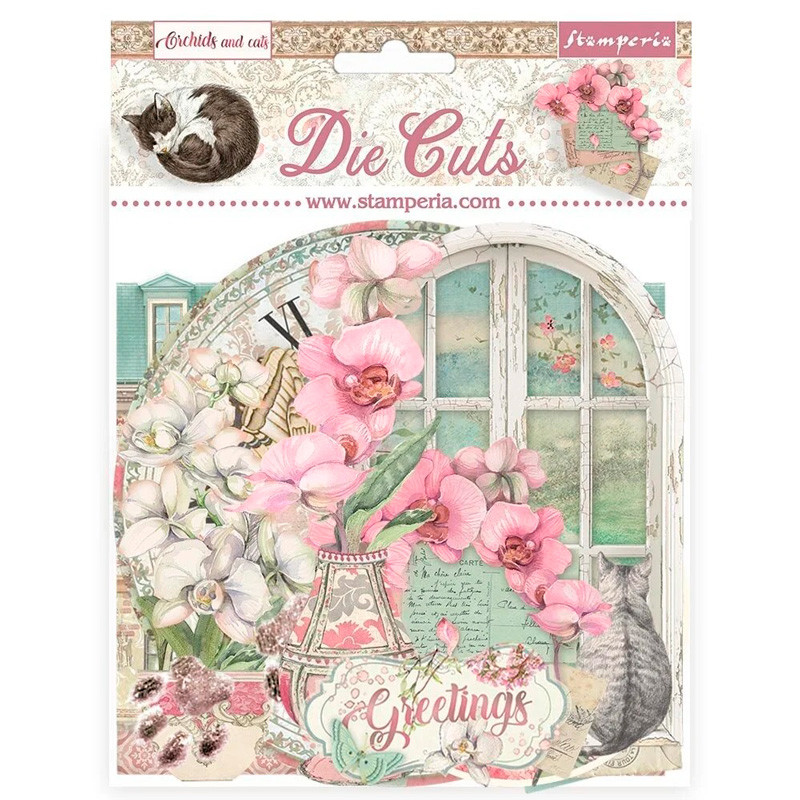 die-cuts-stamperia-orchids-and-cats