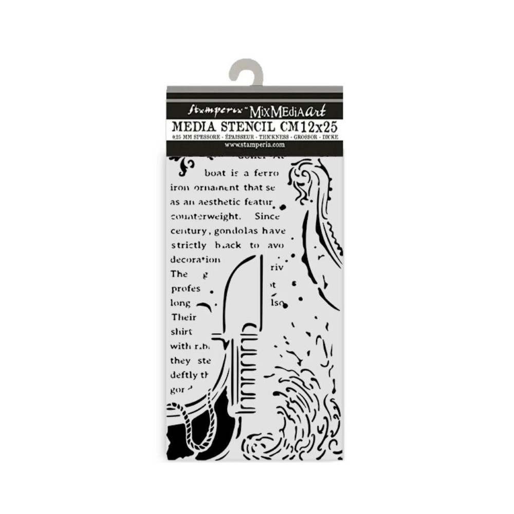 stencil-stamperia-venice-city-of-art-gondola-12x25cm