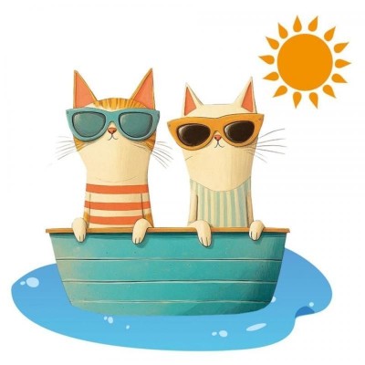 transfer-dtf-textil-24x23cm-cats-ship-artis-decor