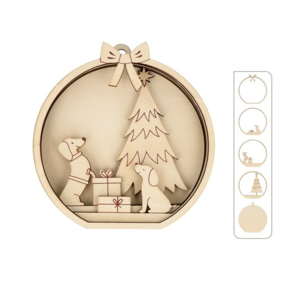 bola-navidad-relieve-woofy-christmas-artemio