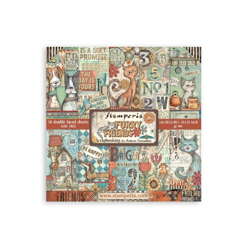 set-scrapbooking-furry-friends-stamperia-12x12