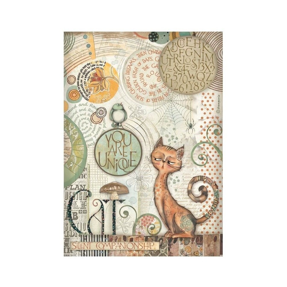 papel-arroz-furry-friends-you-are-unique-cat-stamperia-a4