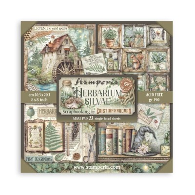 bloc-papeles-una-cara-herbarium-silvae-stamperia-8x8