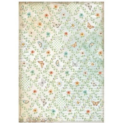 Papel Arroz Daisy Art Mariposas Stamperia A4