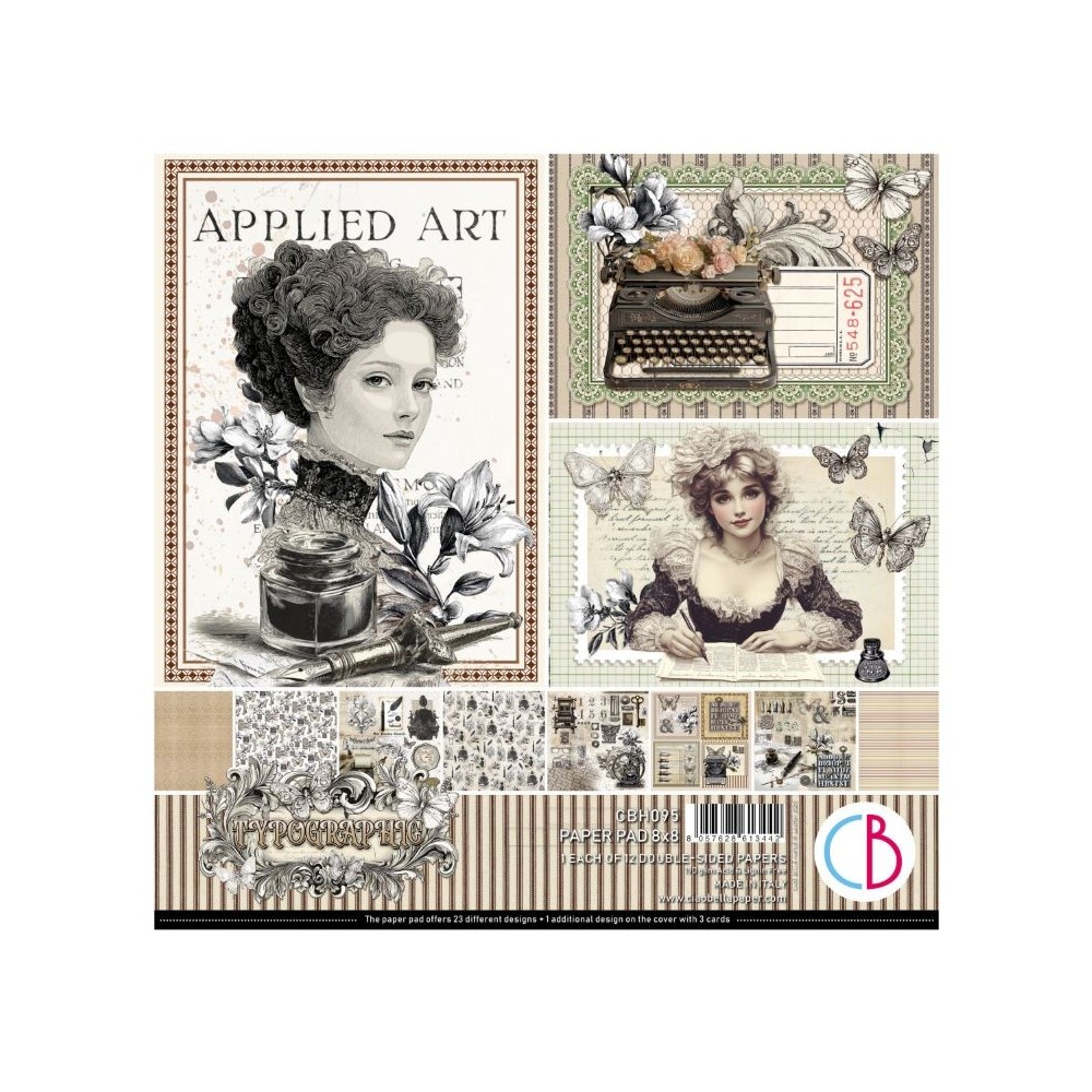 bloc-scrap-typographic-ciao-bella-8x8