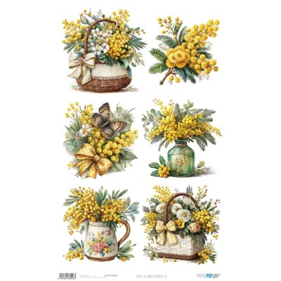 Papel de Arroz Mimosas 6 PFY 54x33cm