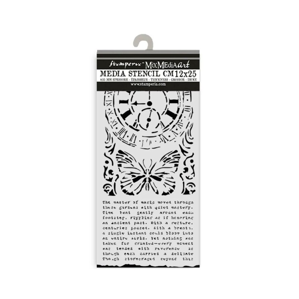 Stencil Gardens of Time KSTDL158 Stamperia 12x25cm | Badabadoc Art