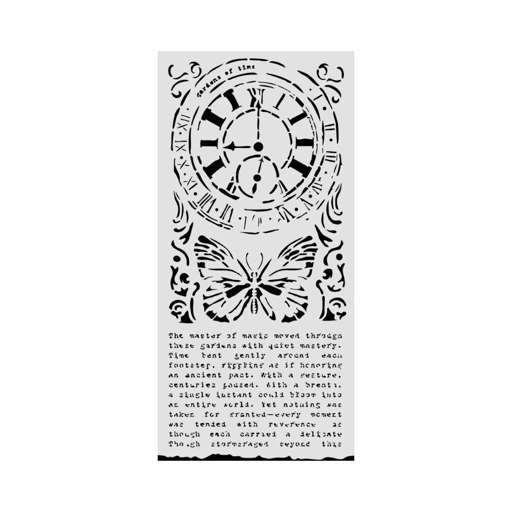 Stencil Gardens of Time KSTDL158 Stamperia 12x25cm | Badabadoc Art