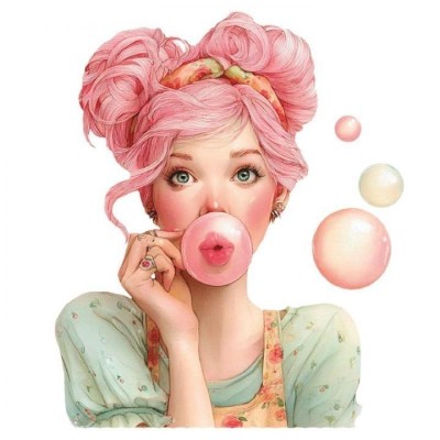 transfer-dtf-textil-bubble-gum-girl-1-artis-decor-25x30cm