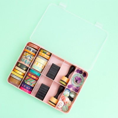 caja-almacenaje-compartimentos-rosa-kimidori-180x265mm