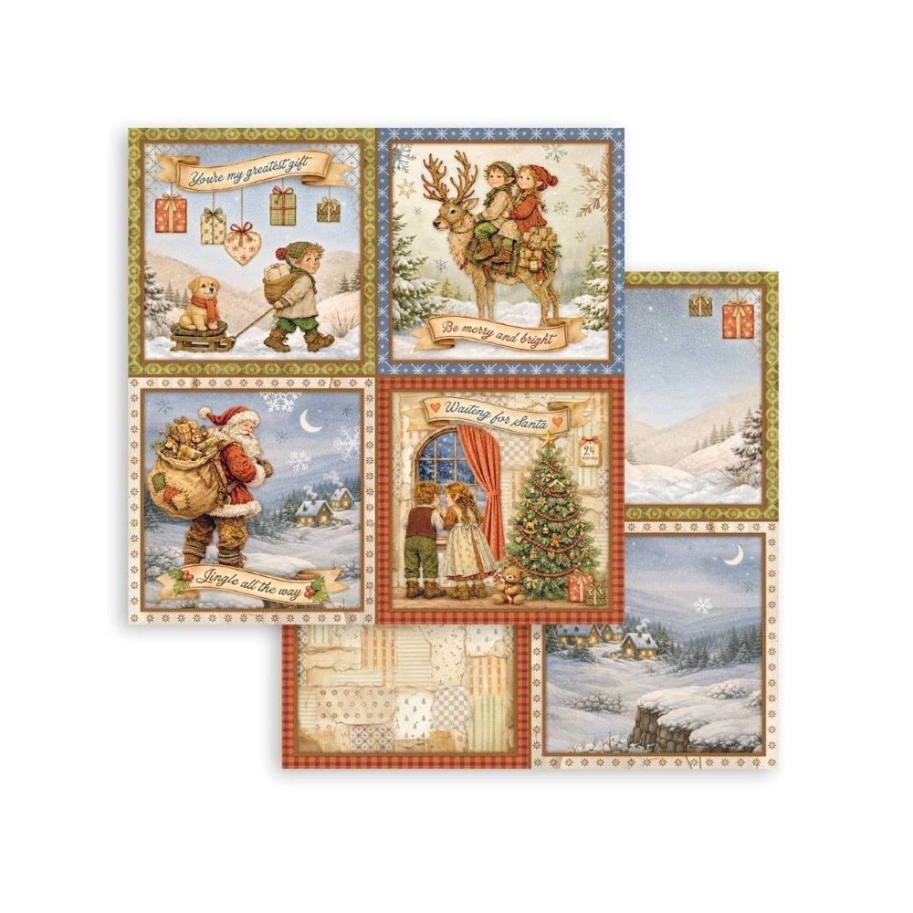 bloc-scrap-navidad-silent-night-stamperia-8x8-8