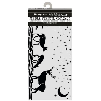 stencil-stamperia-christmas-ciervos-12x25cm