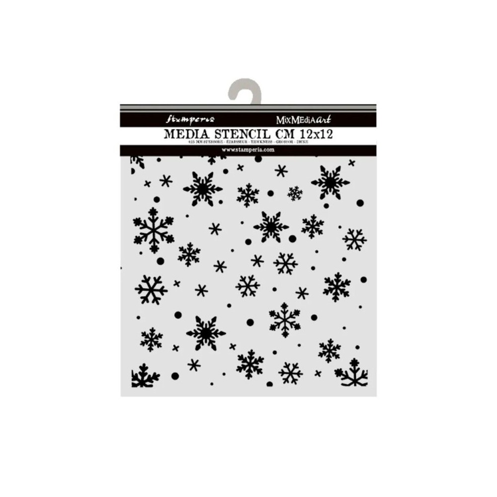 stencil-stamperia-christmas-copos-nieve-12x12cm
