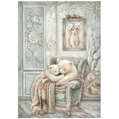papel-arroz-white-christmas-osos-stamperia-a4