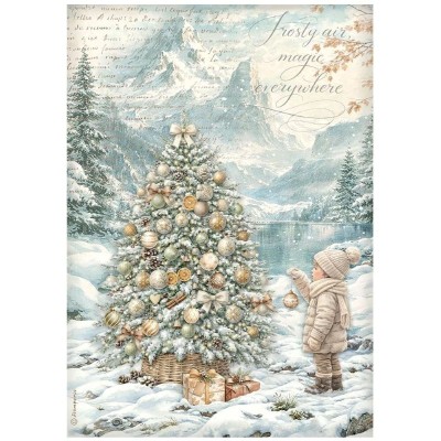 papel-arroz-white-christmas-arbol-lago-stamperia-a4