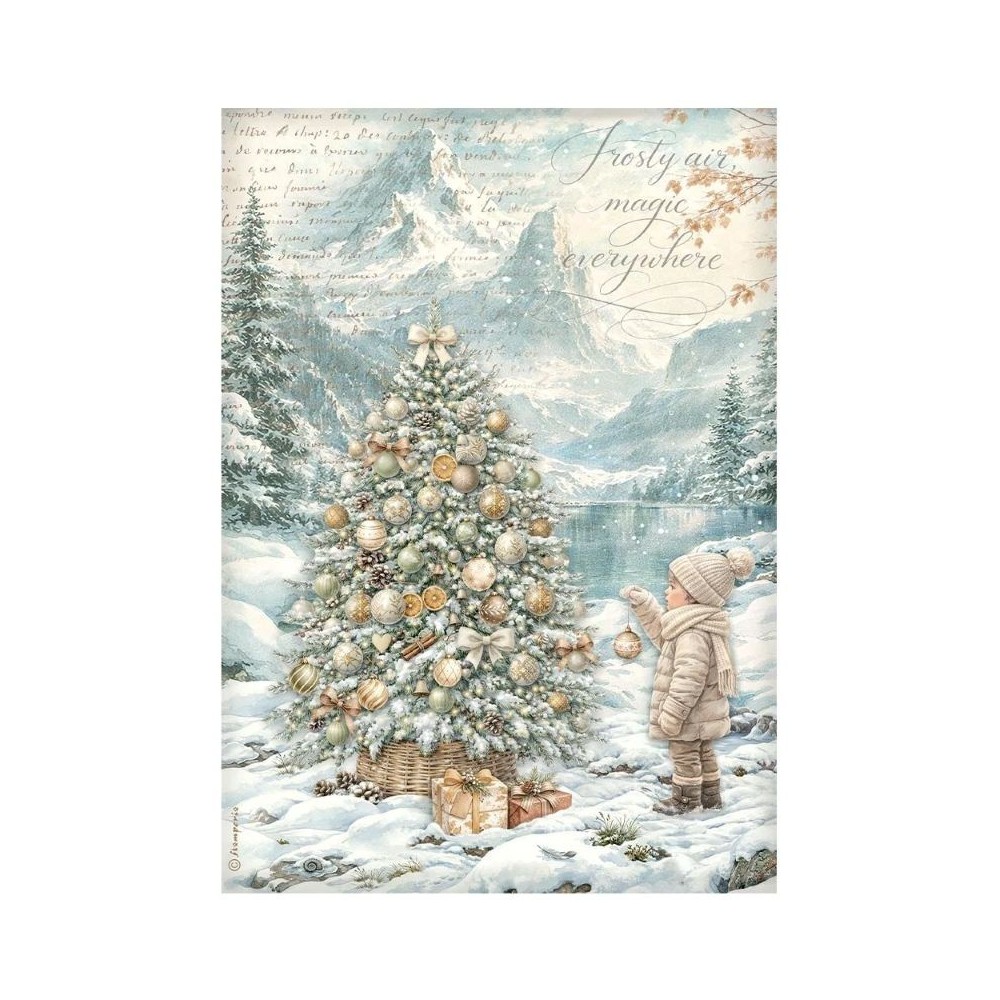 papel-arroz-white-christmas-arbol-lago-stamperia-a4