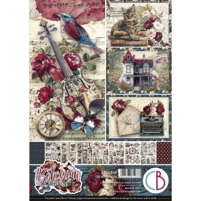 creative-pad-bohemian-burgundy-ciao-bella-a4