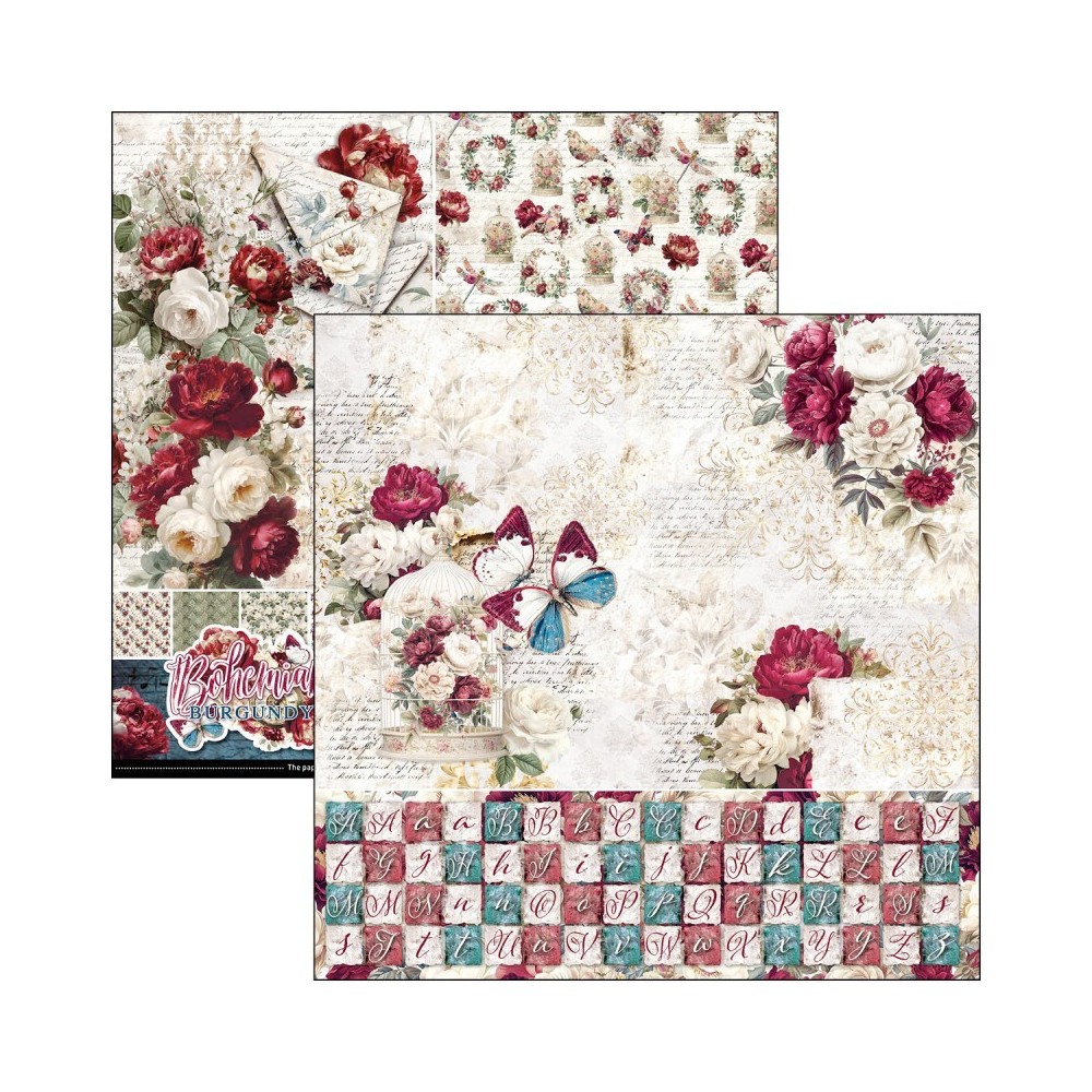 ciao-bella-bohemian-burgundy-basicos-patterns-pad-12x12-5