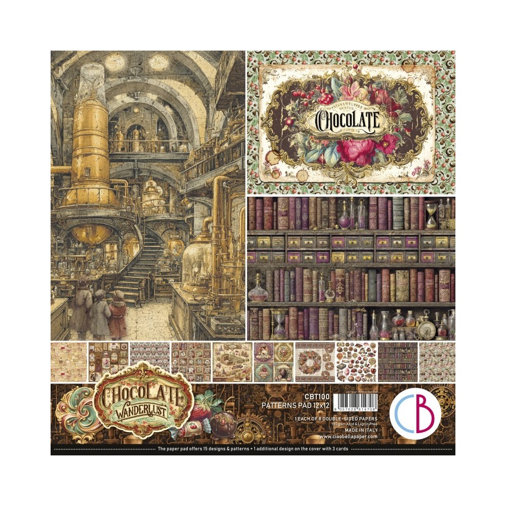 chocolate-wanderlust-patterns-pad-ciao-bella-12x12