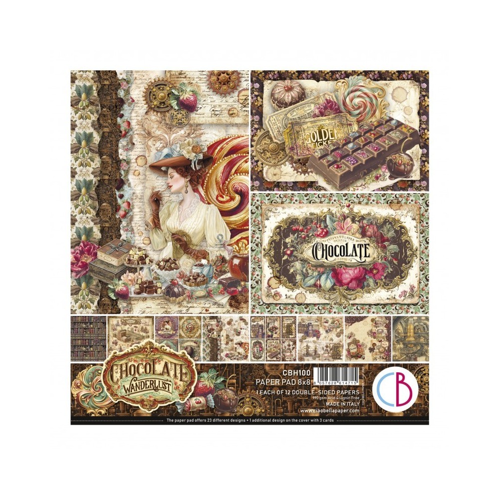 bloc-scrapbooking-chocolate-wanderlust-ciao-bella-8x8