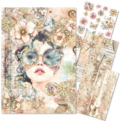 set-4-papel-arroz-mixed-media-lost-in-time-a4