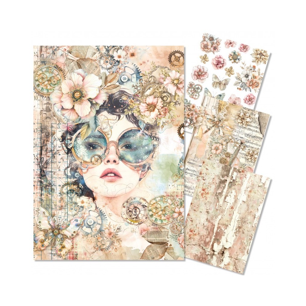 set-4-papel-arroz-mixed-media-lost-in-time-a4