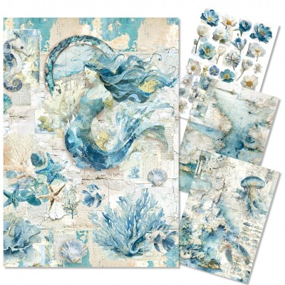 set-4-papel-arroz-mixed-media-edge-of-the-ocean-a4