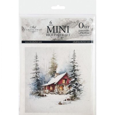 set-6-papel-arroz-cabaña-navidad-rsm297-Itd-148x148mm