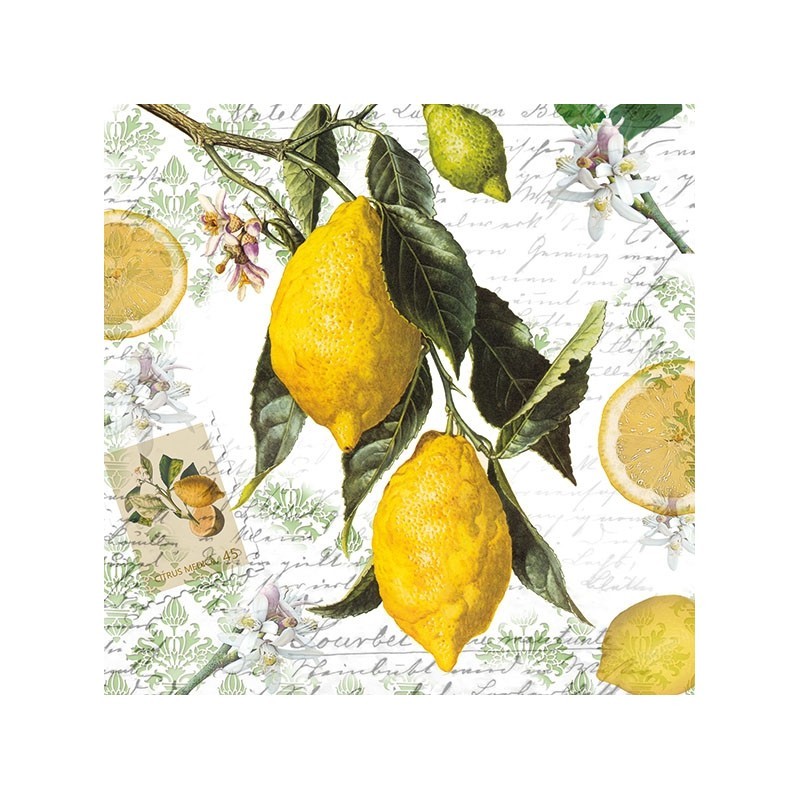 Servilletas Decoupage Lemon de Ambiente - Manualidades Badabadoc Art