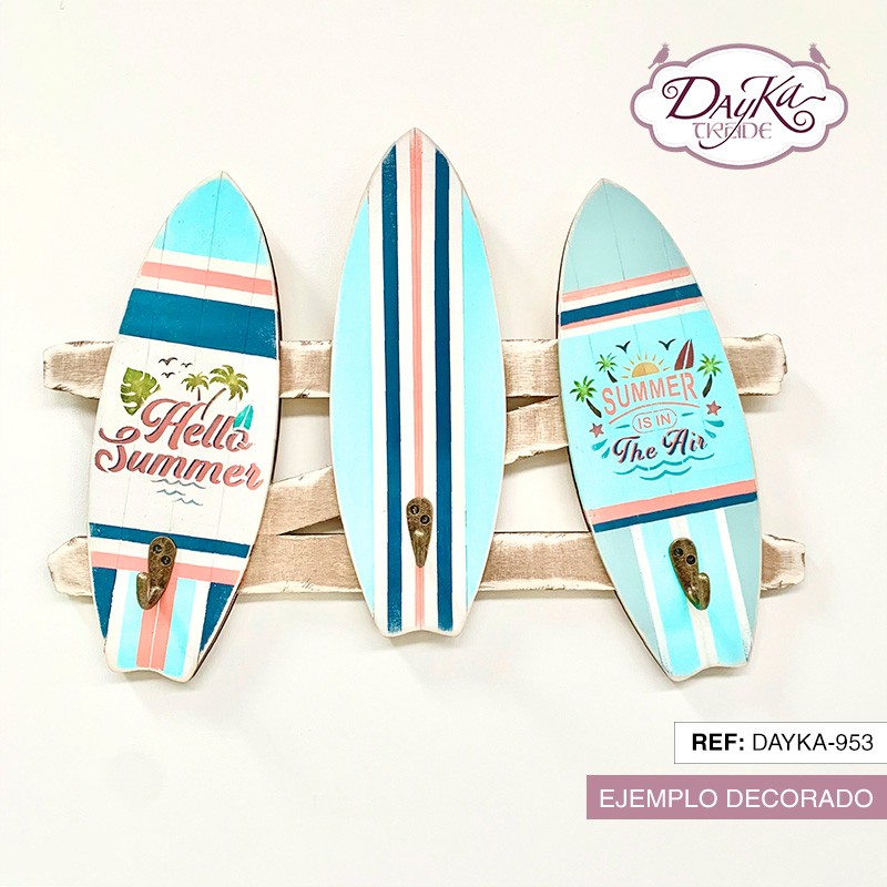 Perchero Dayka Tablas de Surf 50x37cm - Manualidades Badabadoc Art