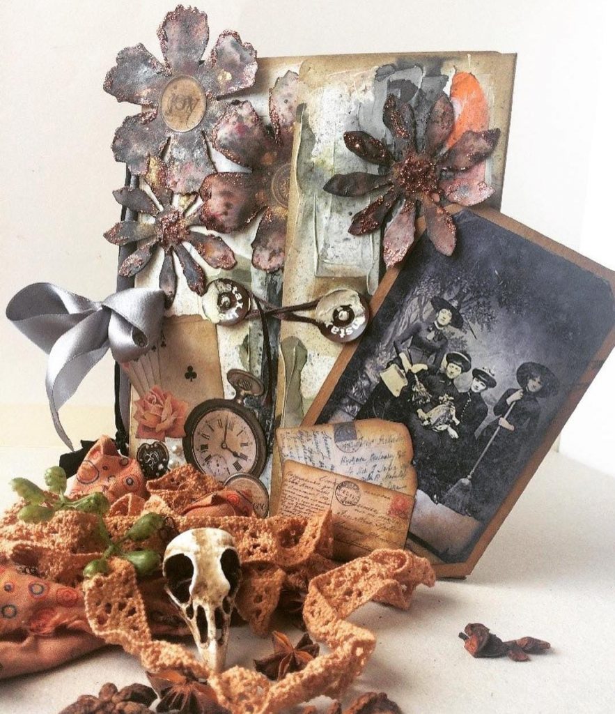 Taller Mix Media Halloween-diario-brujas