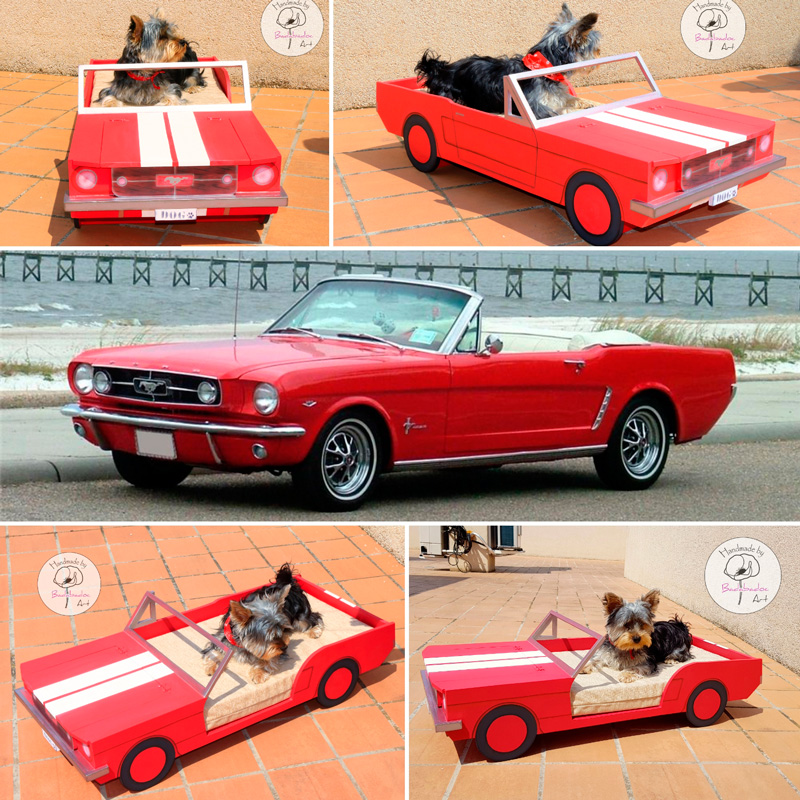 Camas originales para perros y gatos Ford Mustang
