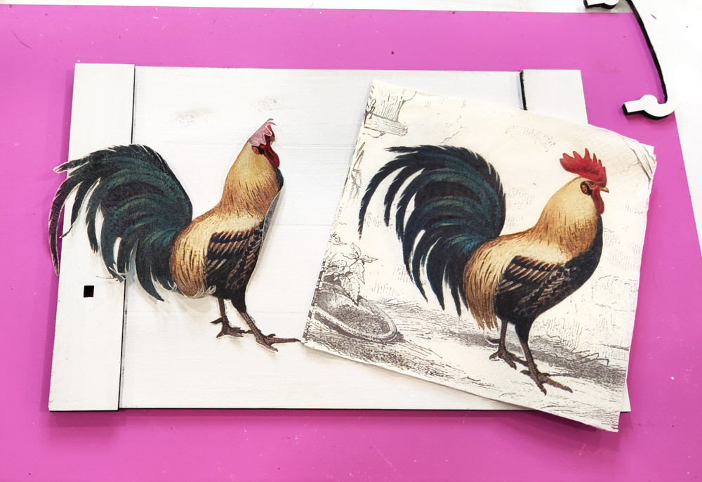 Servilletas Decoupage Vintage Gallo 33x33 - Manualidades Badabadoc Art