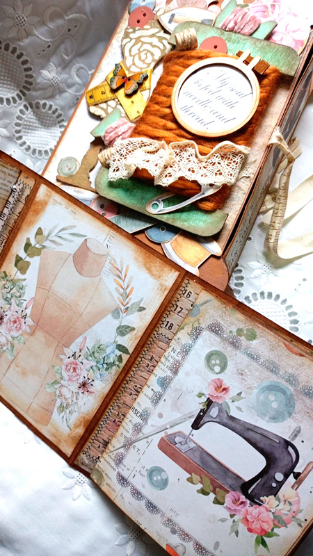 Taller álbum scrap costura