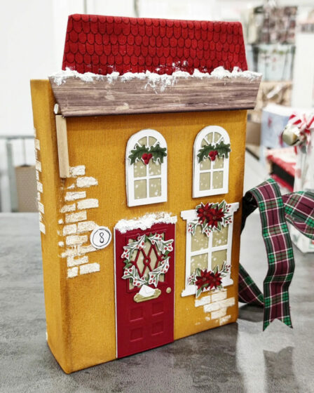 Taller scrap álbum casita Navidad