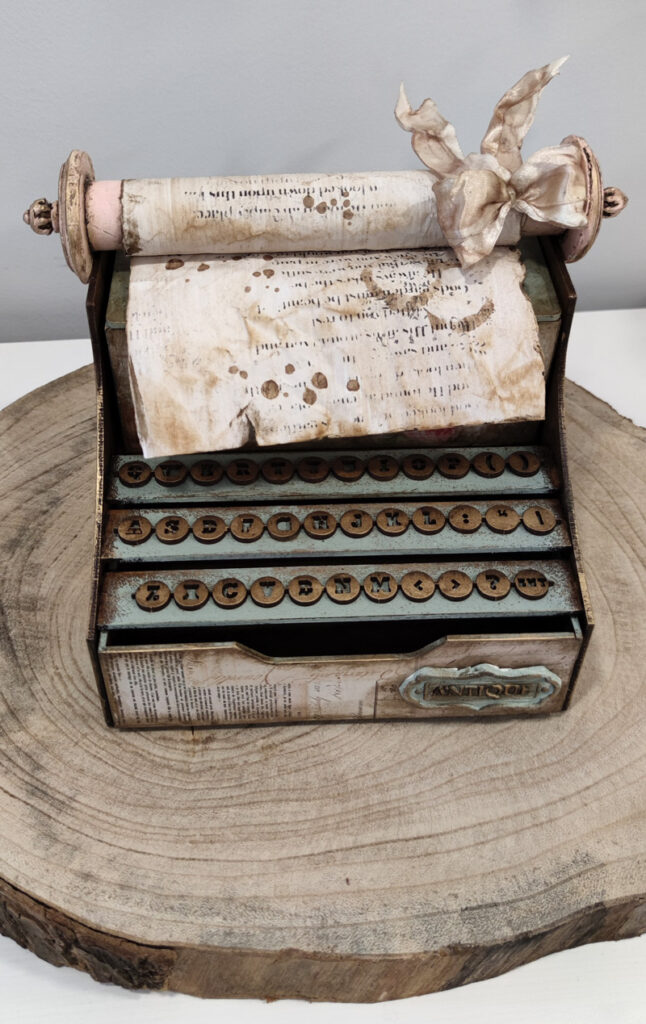 Máquina de escribir vintage decorativa