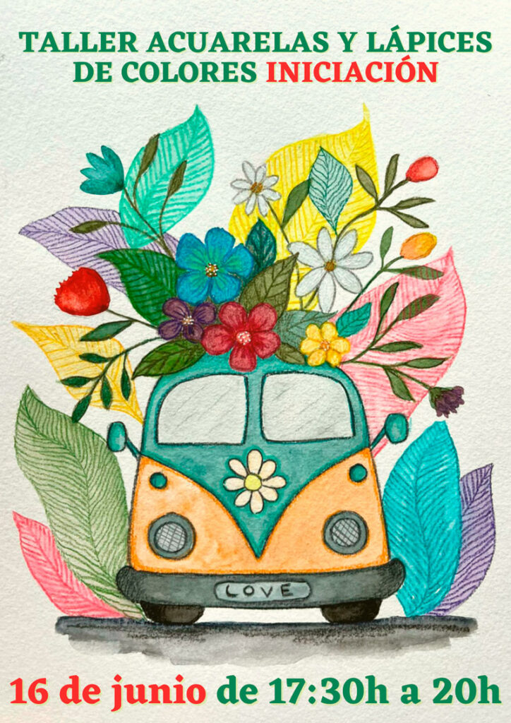Taller acuarelas y lápices de colores en Sabadell