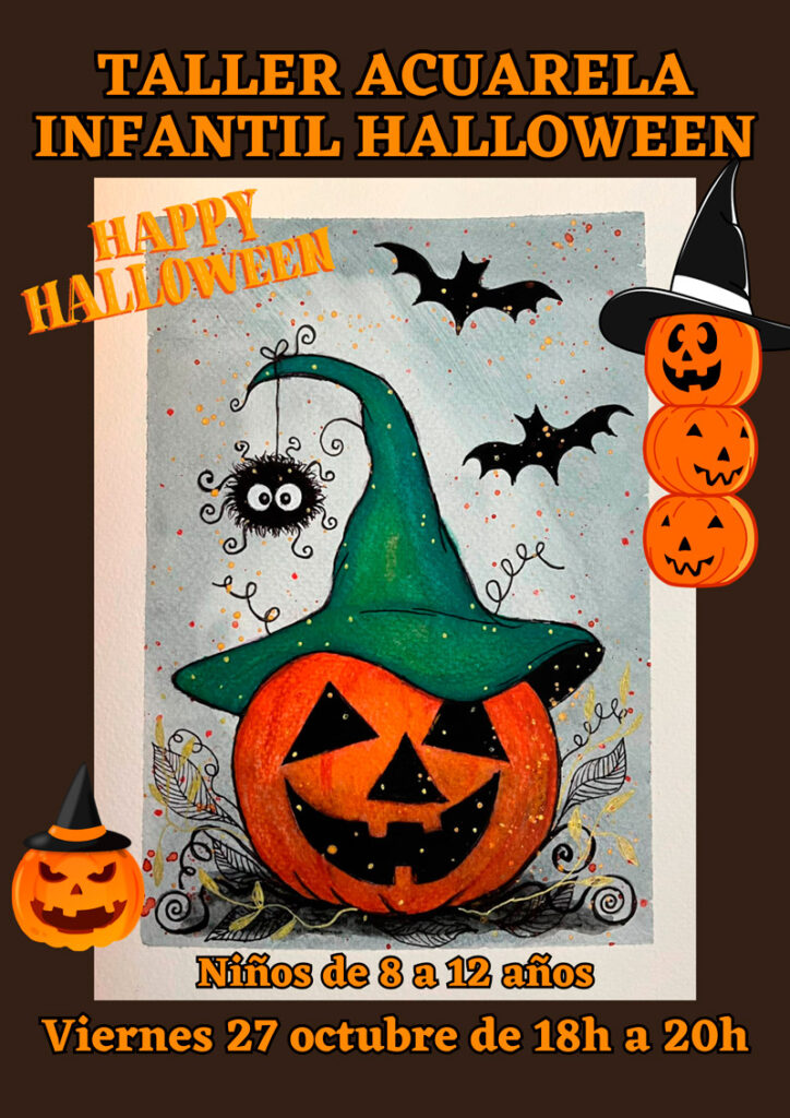 Taller acuarela infantil Halloween Badabadoc Art