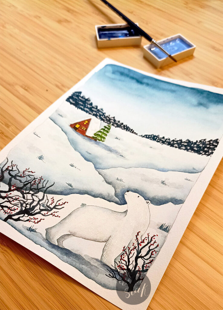 Paisaje de invierno diseño de Alba Slak