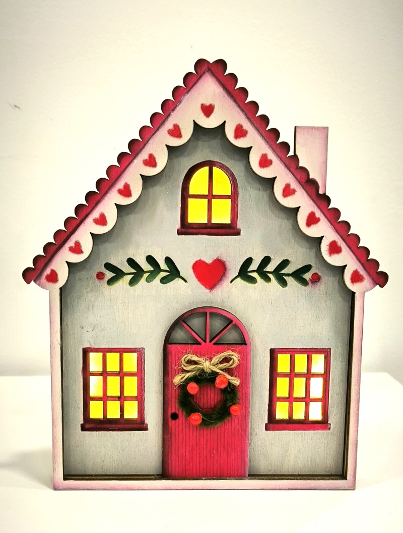 Taller Manualidades Navidad Casita con Luces Led
