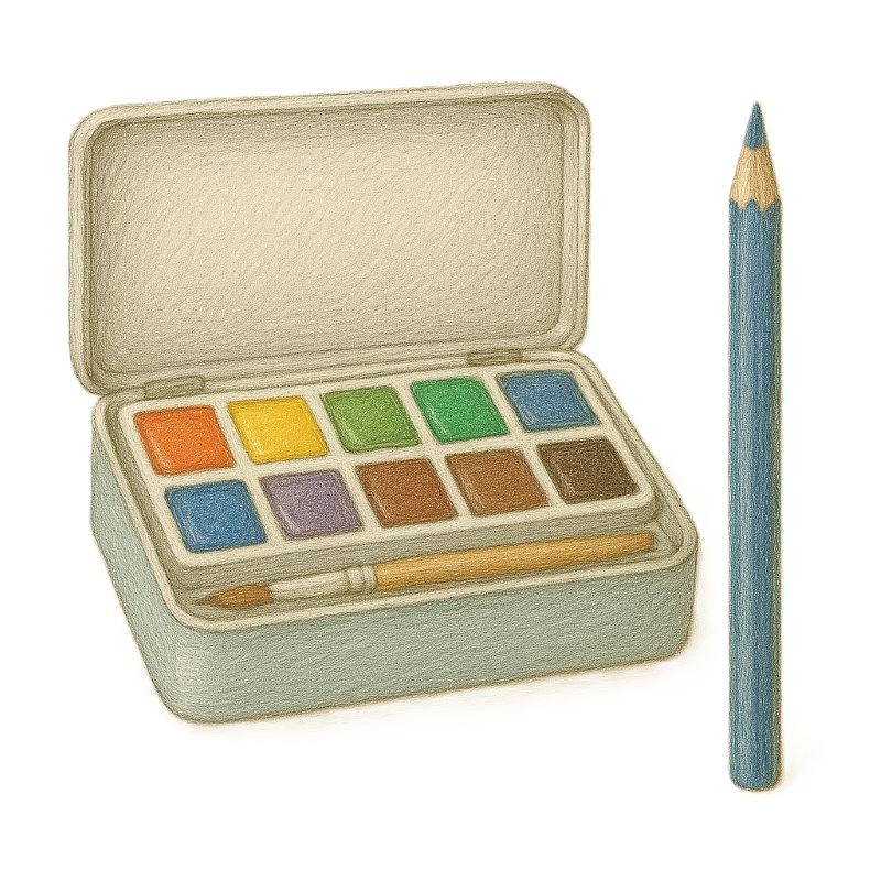 Acuarelas y Lápices